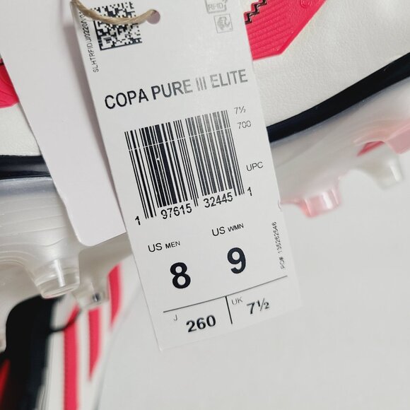 NEW Adidas Copa Pure 3 Elite FG Soccer Cleats ID9037 Size 8 White main image 7